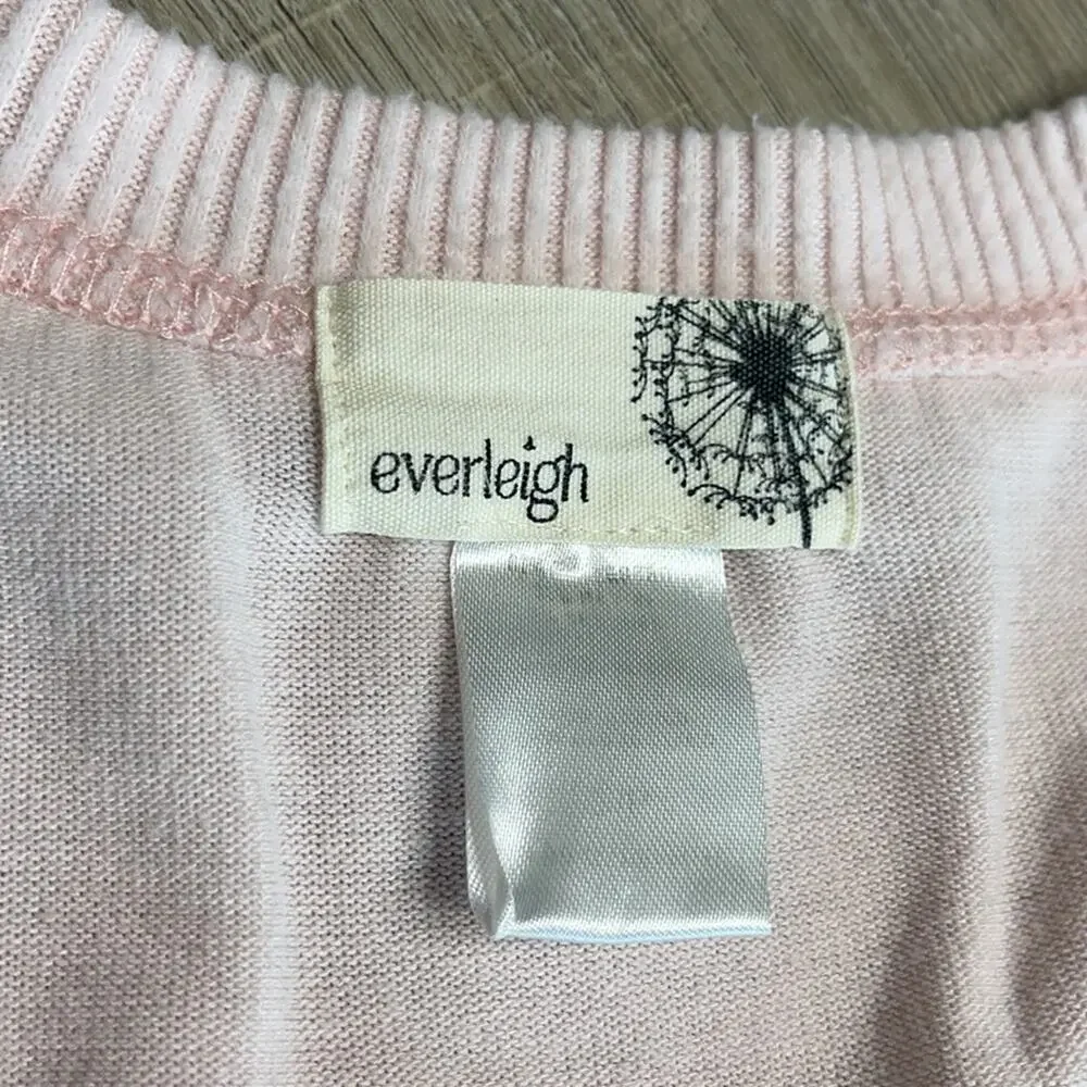 EVERLEIGH Blush Pink V-Neck Long Sleeve Sweater
